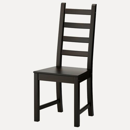 Изображение товара Стул кухонный икеа "каустби", из массива дерева, цвет венге, 103 см