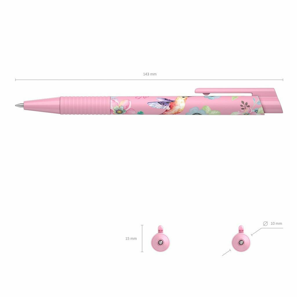 Ручка шариковая синяя автоматическая набор 5 штук ErichKrause ColorTouch Matic&Grip Colibri 0,7мм — фото 1