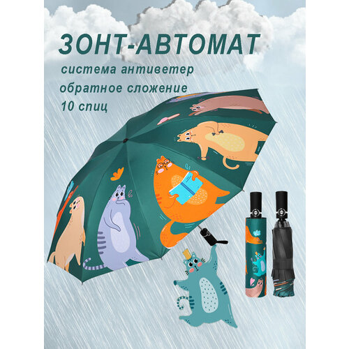 Смарт-зонт зелeный 2850₽