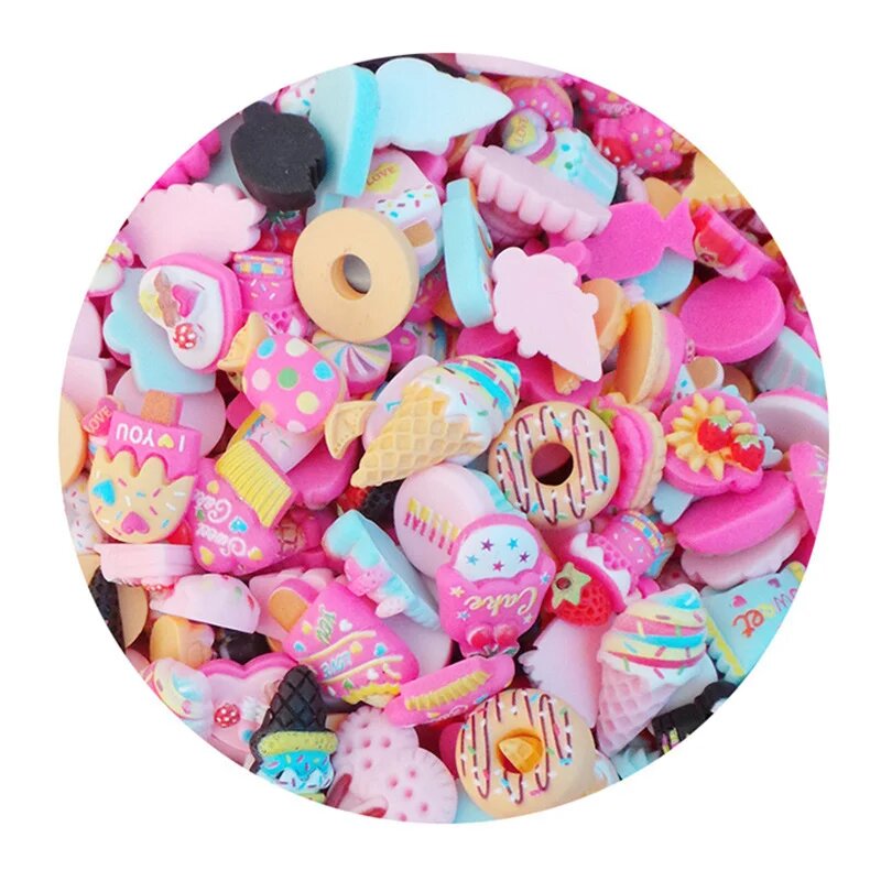 Смешанные смоляные шармы для ногтей HIGBAQK 30 шт, 30Pcs Mixed Resin