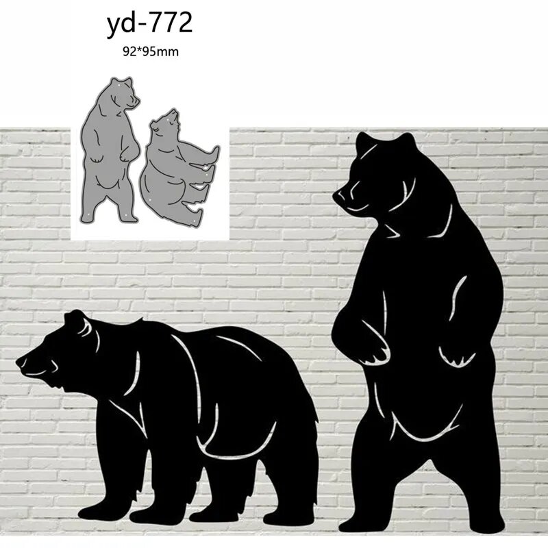 Металлические вырубные штампы форма животное медведь украшение для скрапбукинга бумаги рукоделия нож форма лезвие перфоратор трафареты