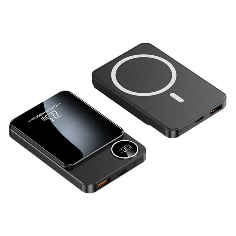 Беспроводной источник питания Magsafe, пластик, 10000mAh, магнитный, PD22.5W, зеленый — фото 1