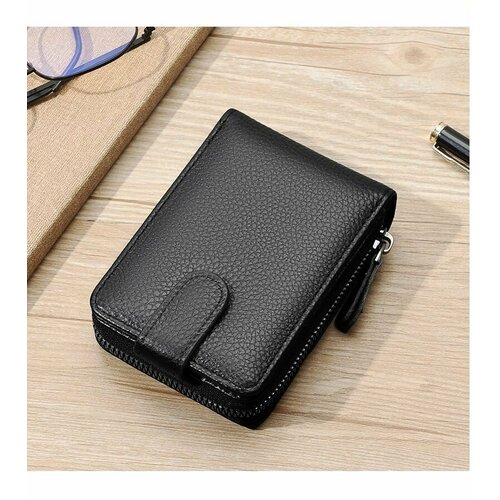 Визитница AIKS KANGAROO, фактура зернистая, черный