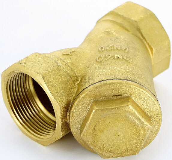 Фильтр косой латунный 1 1/2" UNI-FITT 500 мкм — фото 1