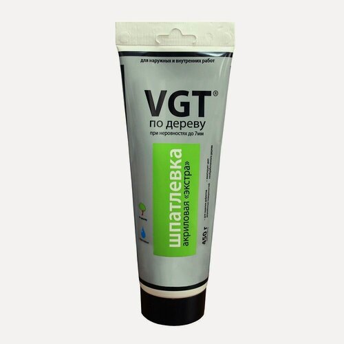 Изображение товара Шпатлевка акриловая по дереву VGT Экстра туба (0,4кг) дуб светло-серый