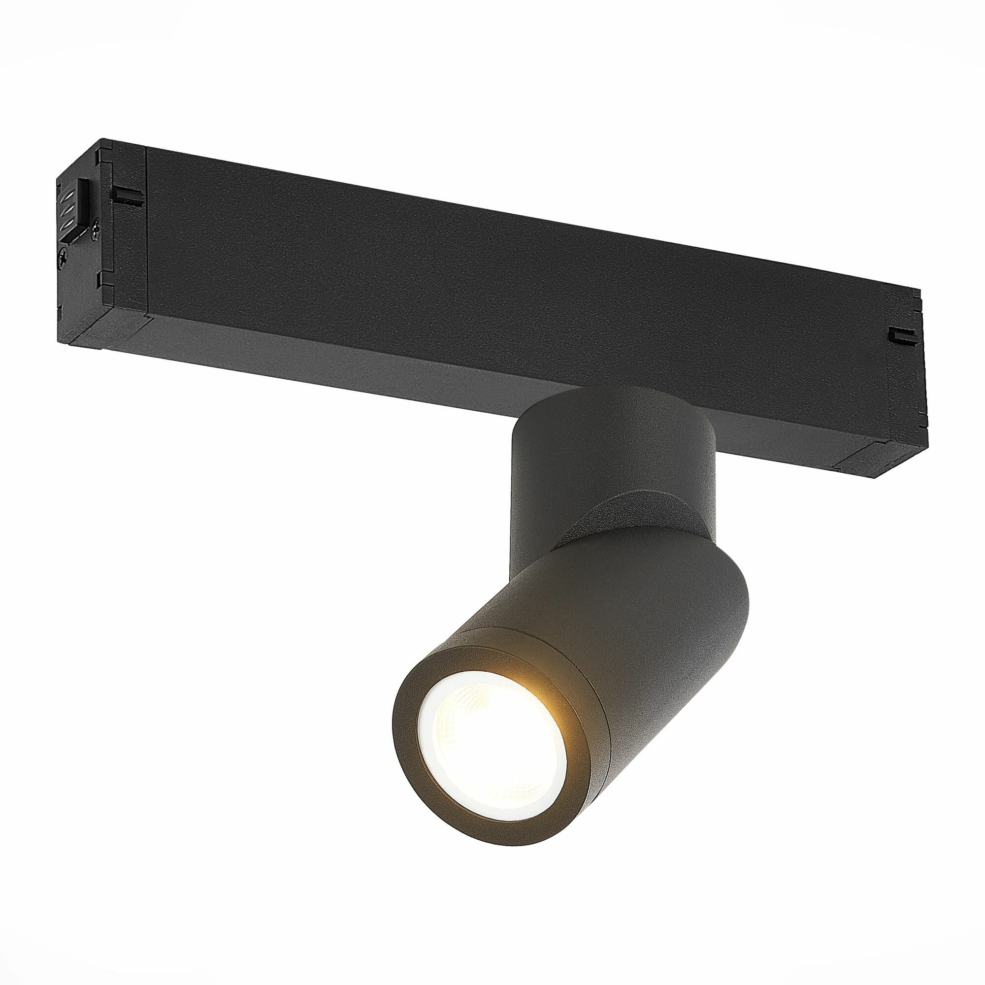 Трековый светильник ST LUCE цвет черный коллекция SKYLINE 220 в стиле High-tech цоколь GU10 ламп 1х50W, ST506.402.01
