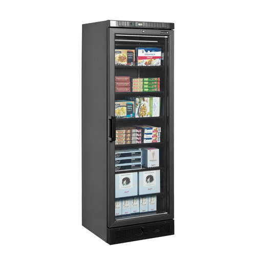 Шкаф морозильный со стеклом TEFCOLD UFSC371G BLACK черный 270 л 595x640x1840 мм 211593₽