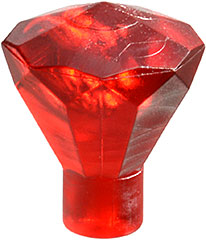 Rock 1 x 1 Jewel 24 Facet, 30153 Trans-Red U