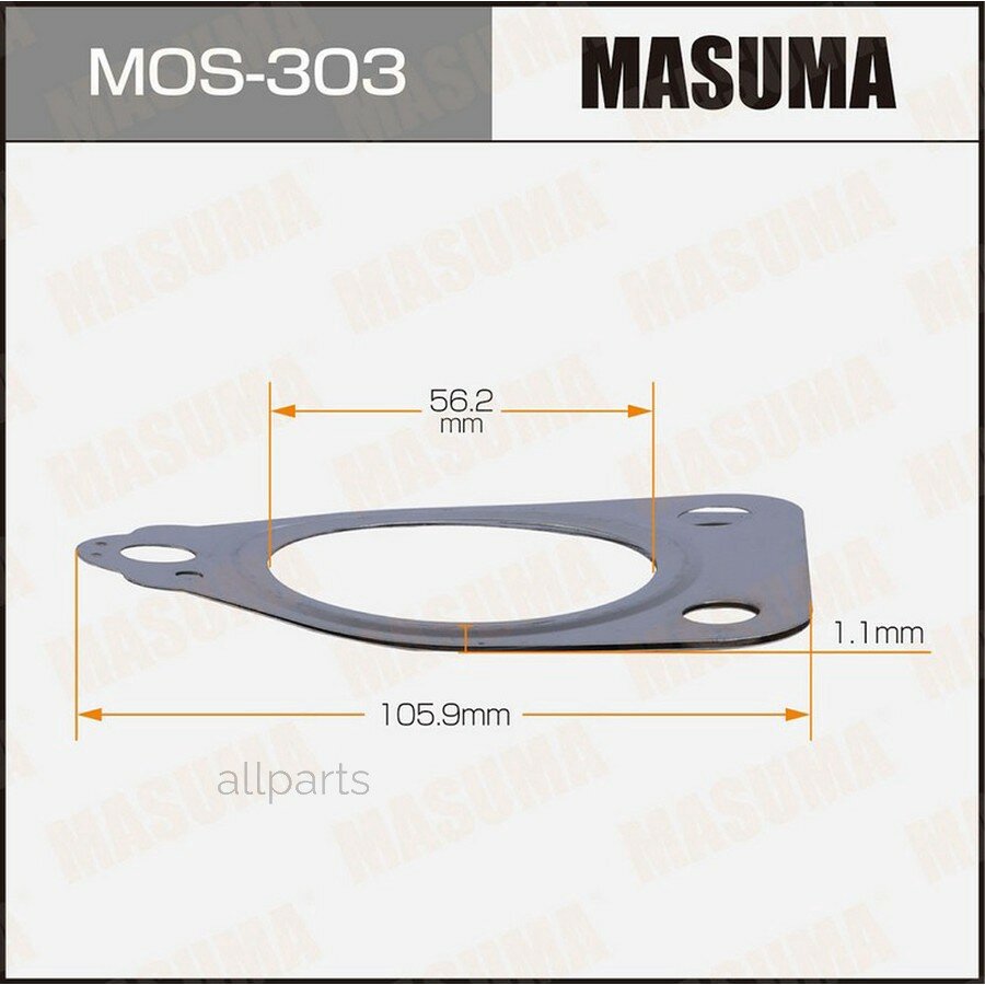 MASUMA MOS-303 Прокладки глушителя 562x1059x11
