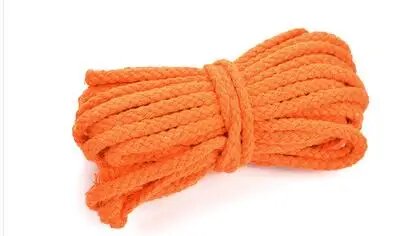 Плетенная хлопковая веревка 5 мм 5 ярдов 24 цветов Оранжевый orange