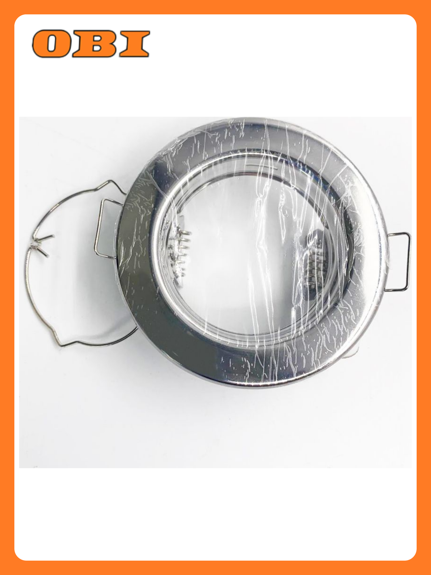 Встраиваемый светильник GU5.3 хром 50 Вт круглый потолочный