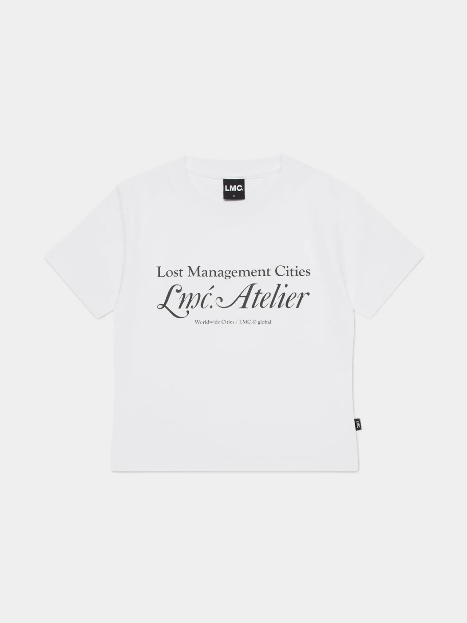 Футболка LMC WM Atelier Slim Cropped, 1 шт., размер S, white