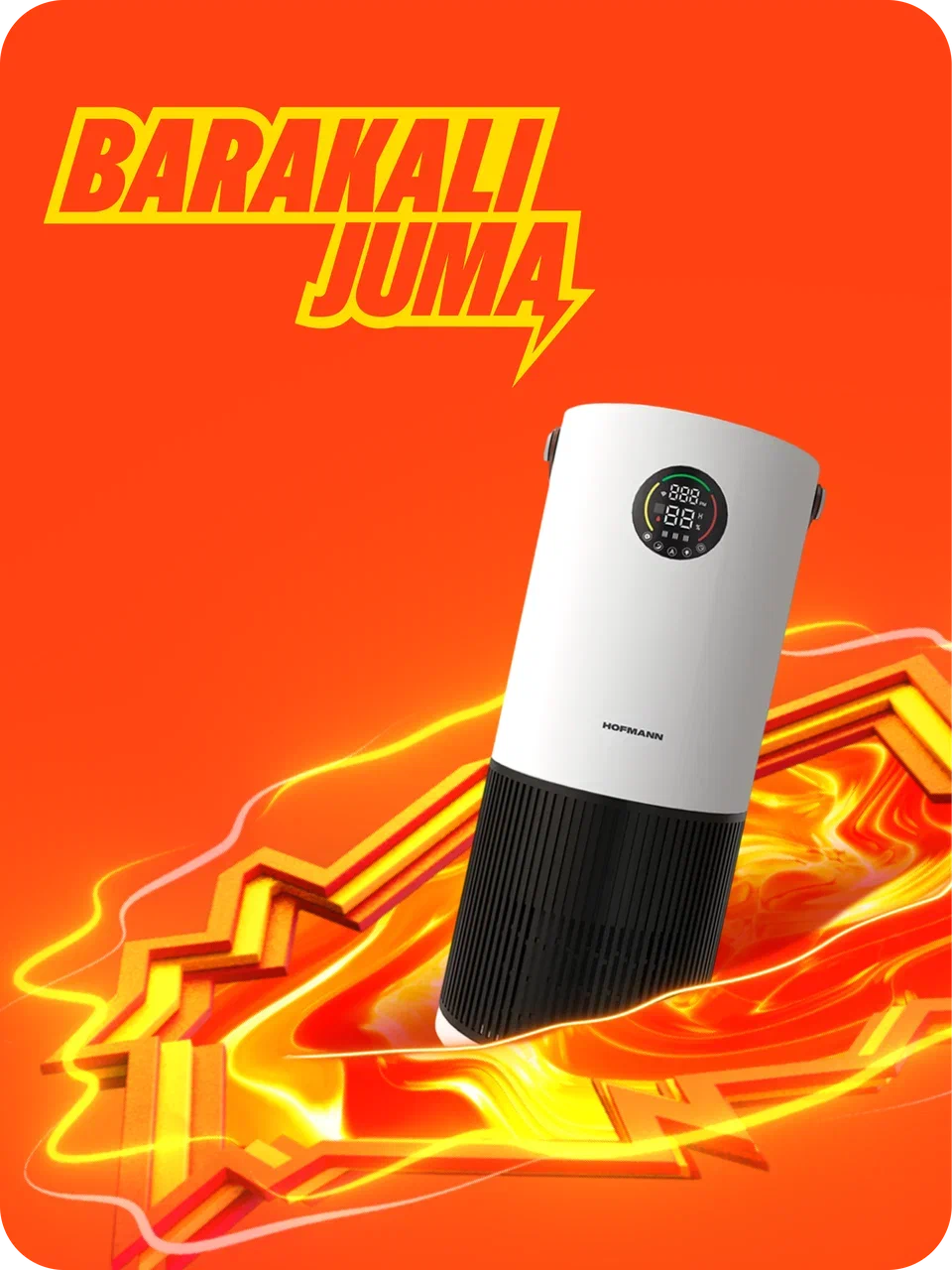 Очиститель и увлажнитель воздуха Hofmann, с HEPA-фильтром, до 40 м², Белый, УФ-лампа, ионизация Надежная защита от Аллергенов