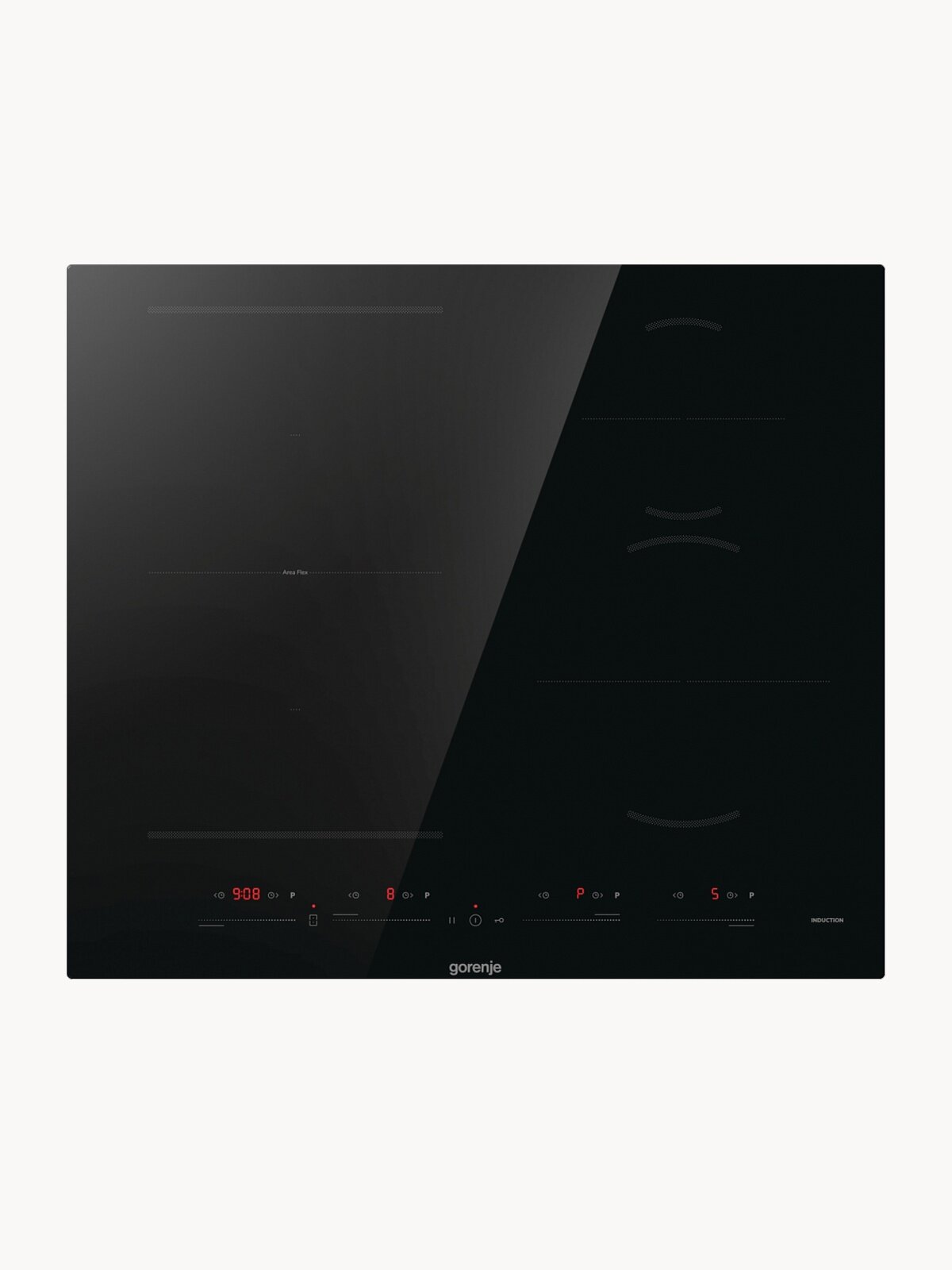 Индукционная варочная поверхность Gorenje GI6432BSCE черный, независимая установка, стеклокерамика, конфорок 4