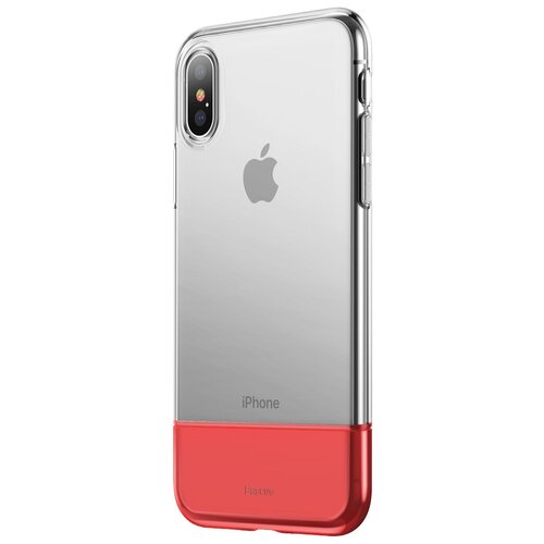 фото Чехол-накладка baseus half to half case для apple iphone xs red