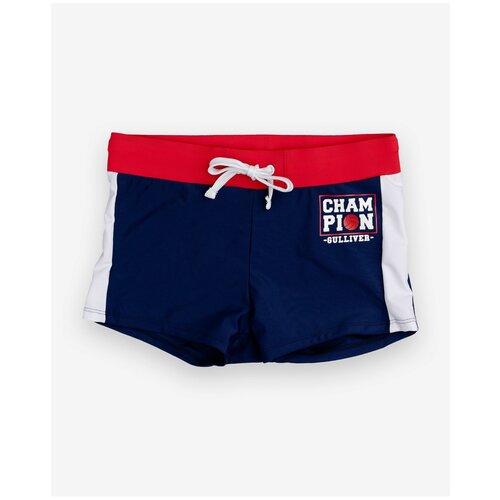 фото Плавки gulliver, размер 158-164, синий, красный сима-лэнд