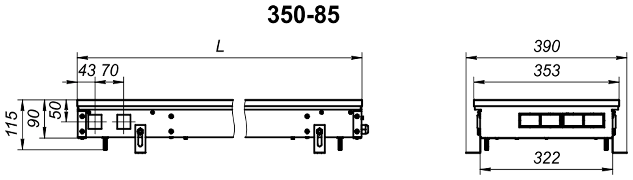 Водяной конвектор Techno Usual KVZ 350-85-1200 KVZ 350-85-1200 - фотография № 14