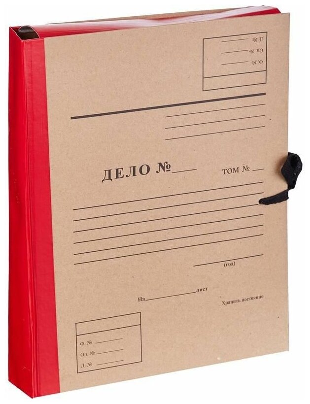 фото Attache Папка архивная на завязках Дело А4, крафт/бумвинил, 50 мм