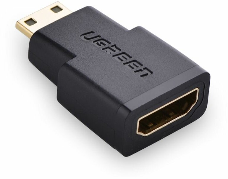 Адаптер UGREEN (20101) Mini HDMI Male to HDMI Female Adapter. Цвет: черный