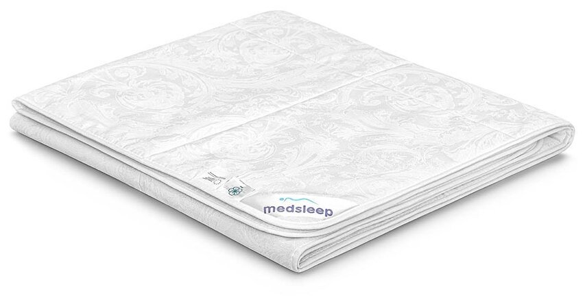 MedSleep Одеяло всесезонное облегченное Skylor, льняное волокно, цвет: белый (175х200 см) - фотография № 8