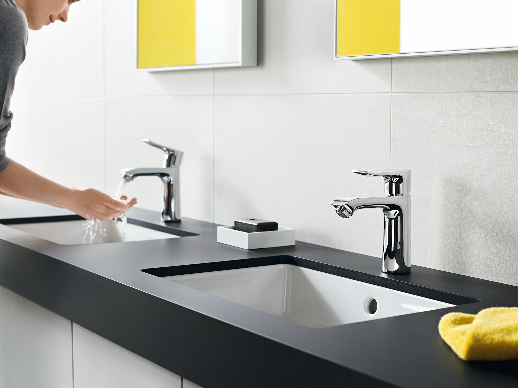 Смеситель для раковины с гигиеническим душем Hansgrohe - фото №12