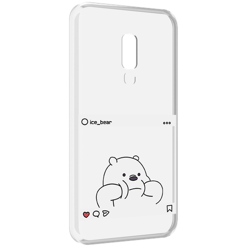Чехол MyPads ледяной-медведь для Meizu 15 задняя-панель-накладка-бампер