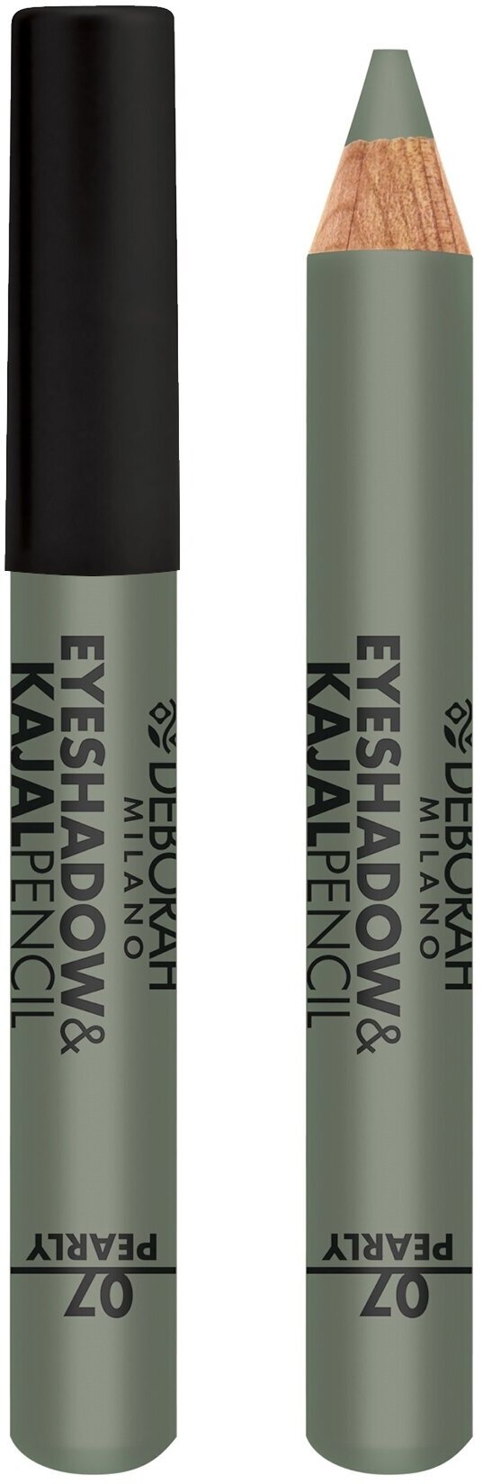 DEBORAH MILANO Тени-карандаш для век Eyeshadow&Kajal Pencil, 2 г, 07 Жемчужно-зеленый