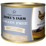 Корм для собак DUKE'S FARM Grain Free беззерновой курица, клюква, шпинат банка 200г - изображение