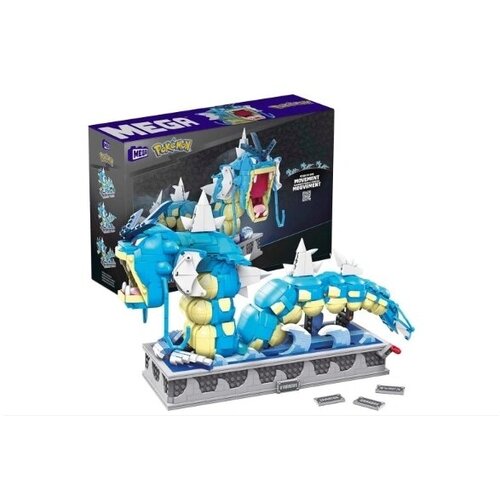 Конструктор Коллекционная фигурка Покемон Гьярадос Mattel Mega Construx Pokemon Gyarados, 2186 элементов