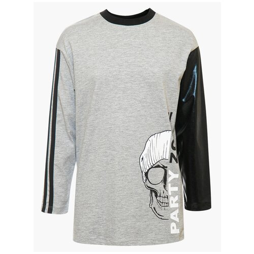 фото Лонгслив nota bene, размер 146, серый меланж