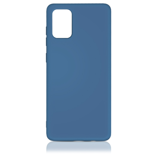 Чехол силиконовый с микрофиброй DF для Samsung Galaxy M52 (SM-M526B) Синий