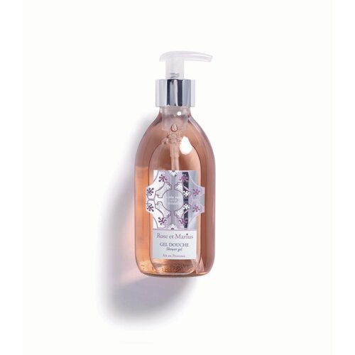 Жидкое мыло Rose  & Marius натуральное парфюмированное, для рук и для тела, 315 мл, стекло, дозатор