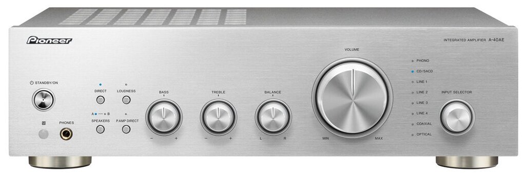 Интегральный усилитель стерео Pioneer A-40AE, Silver