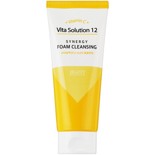 Пенка для умывания с витамином С Jigott Vita Solution 12 Synergy Foam Cleansing, 180 мл