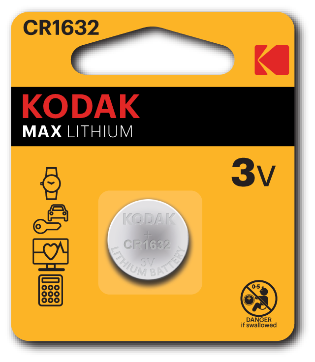 Батарейка Kodak Max Lithium CR1632, в упаковке: 1 шт.