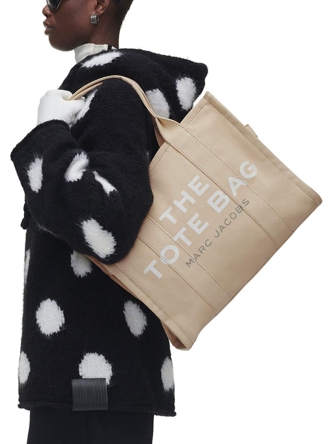 Сумка тоут MARC JACOBS, фактура зернистая, бежевый — фото 1