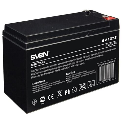 Батарея для ИБП Sven SV 1272 (12V/7,2Ah) батарея для ибп sven sv 1272 12v 7 2ah аккумуляторная 1 шт