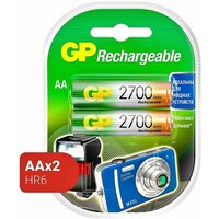 Аккумулятор GP AA 2700mAh Ni-Mh 1.2v BL2 GP270AAHC-2CR2, 2шт.