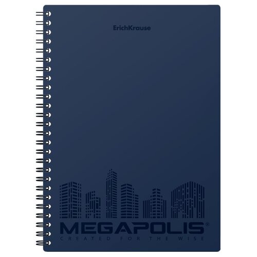 ErichKrause Упаковка тетрадей Megapolis 45946, 4 шт., клетка, 80 л., 4 шт., синий