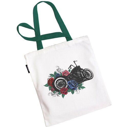 фото Сумка шоппер joyarty "крузер", ткань под лен, 35x37x7 см