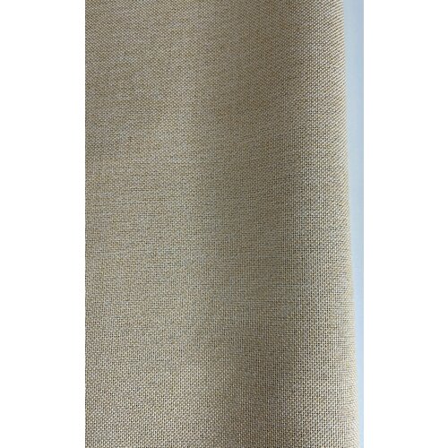Ткань блэкаут фактура имитация льна, светло-бежевый, отрез 450*280 см