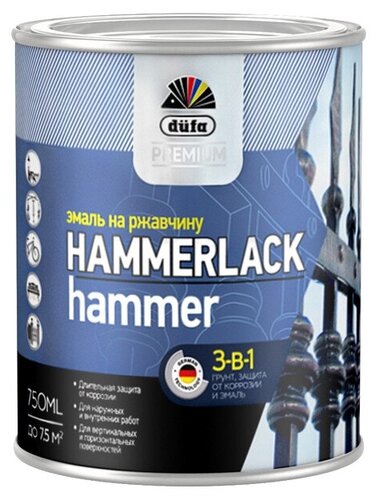 Эмаль алкидная (А) Dufa Premium Hammerlack Hammer, глянцевая ...