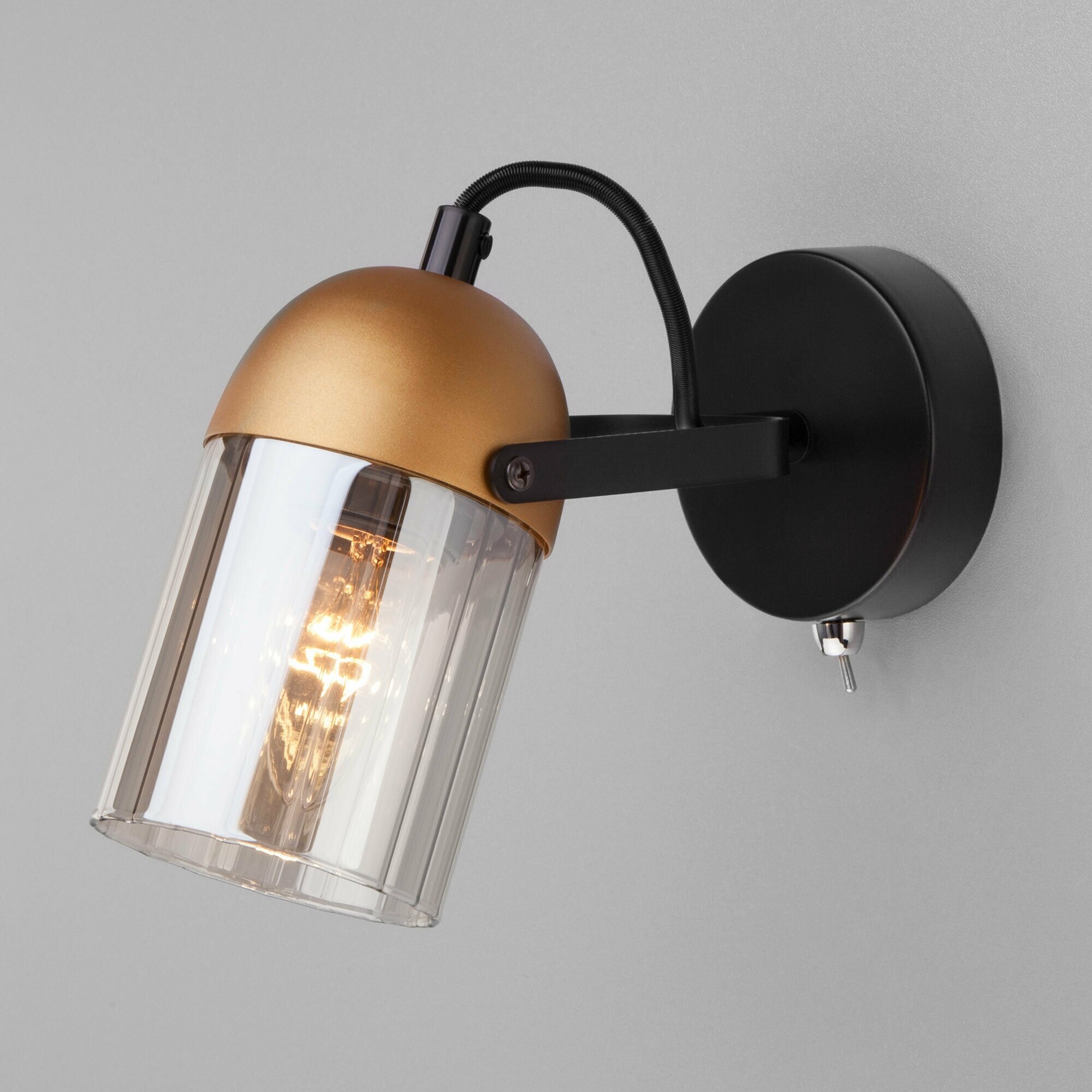 Настенный светильник с поворотным плафоном Eurosvet 20122/1 черный/золото