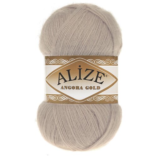 Пряжа Alize Angora Gold, 20 % шерсть, 1 % акрил, 100 г, 550 м, 1 шт., 506 молочно-бежевый 550 м