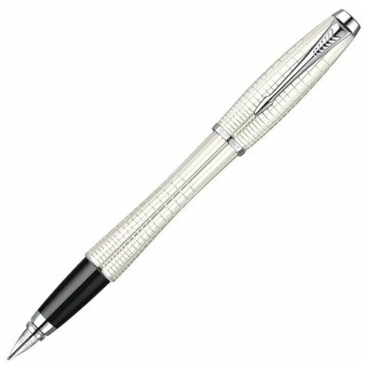 Перьевая ручка Parker Urban Premium F204, Pearl Metal Chiselled CT, C 11-1 PP