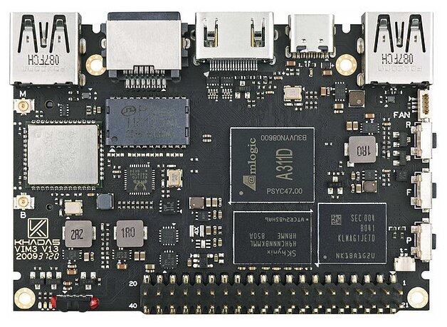 Khadas VIM3 Pro Amlogic A311D, 4 ГБ RAM, 32 ГБ SSD, ARM Mali-G52 MP4, ОС не установлена, чеpный