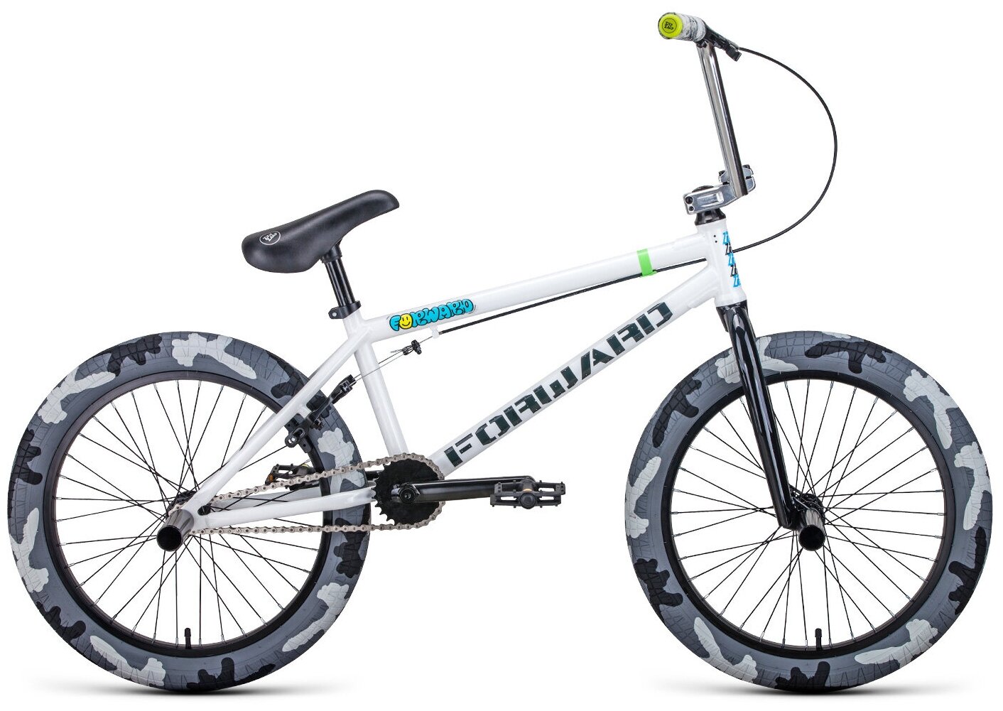Велосипед Forward ZIGZAG 20 (2021), 20.75" белый в собранном виде