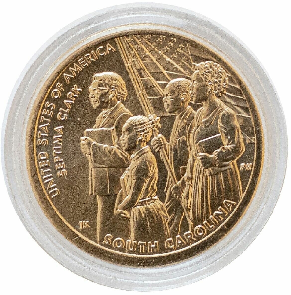 Монета 1 доллар США в капсуле Септима Кларк (Южная Каролина). D. США, 2020 г. в. UNC