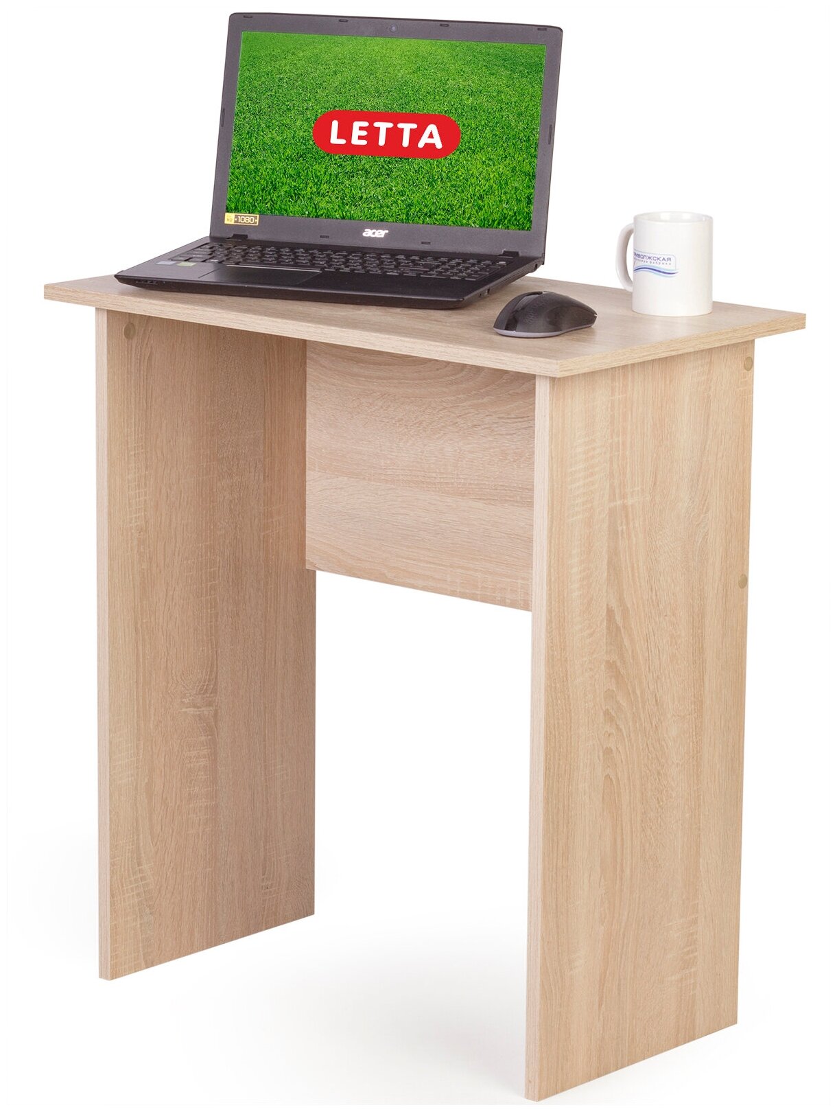 Стол письменный компьютерный рабочий LETTA Дуб сонома 680х750х400