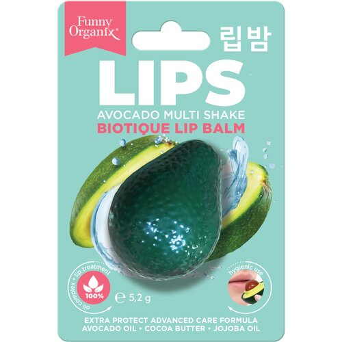 Funny Organix Бальзам для губ Lips Avocado Multi Shake, Шоколадный chapstick защитный бальзам для губ классическая коллекция 3 тюбика по 4 г